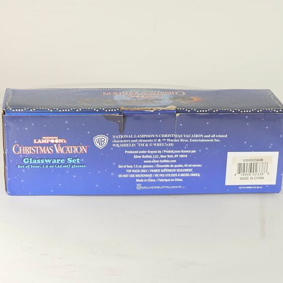 Christmas Vacation Shot Glass Set 4pc Clark Griswold 1.5oz Holiday Drink Bar - Picture 13 of 16